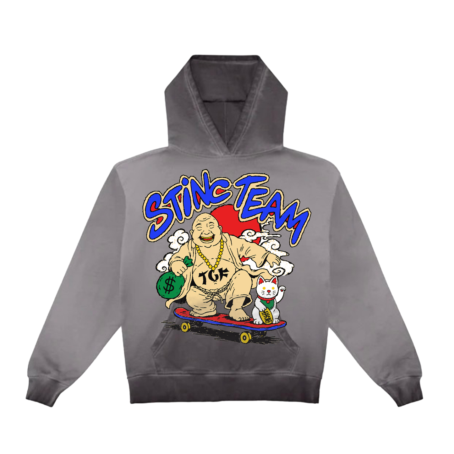 Skating Buddha Charcoal Hoodie