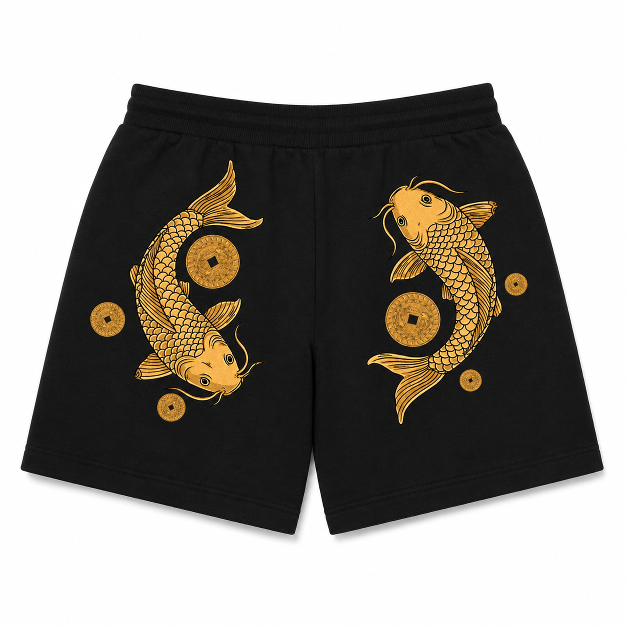 Yin n Yang Black Shorts