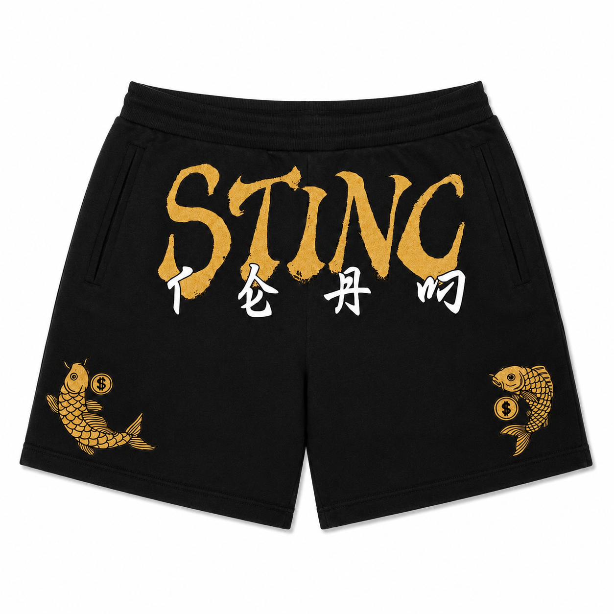 Yin n Yang Black Shorts