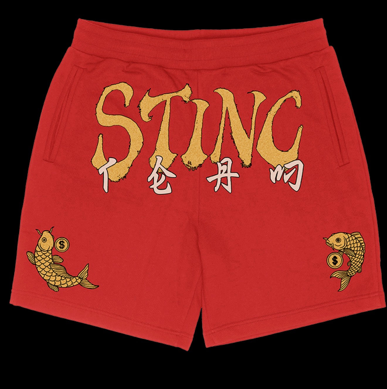 Yin n Yang Red Shorts