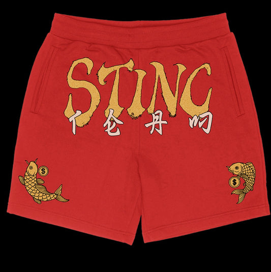 Yin n Yang Red Shorts