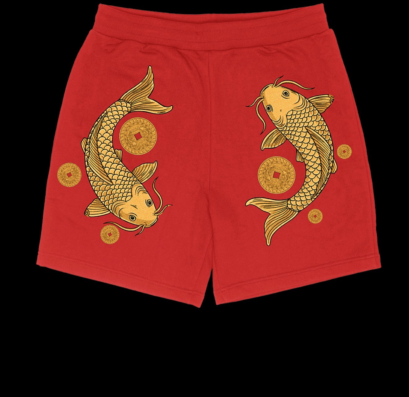 Yin n Yang Red Shorts
