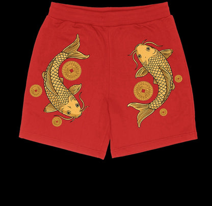 Yin n Yang Red Shorts