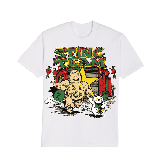 Buddha On The Run White Tee