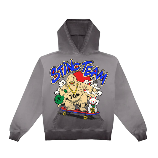 Skating Buddha Charcoal Hoodie