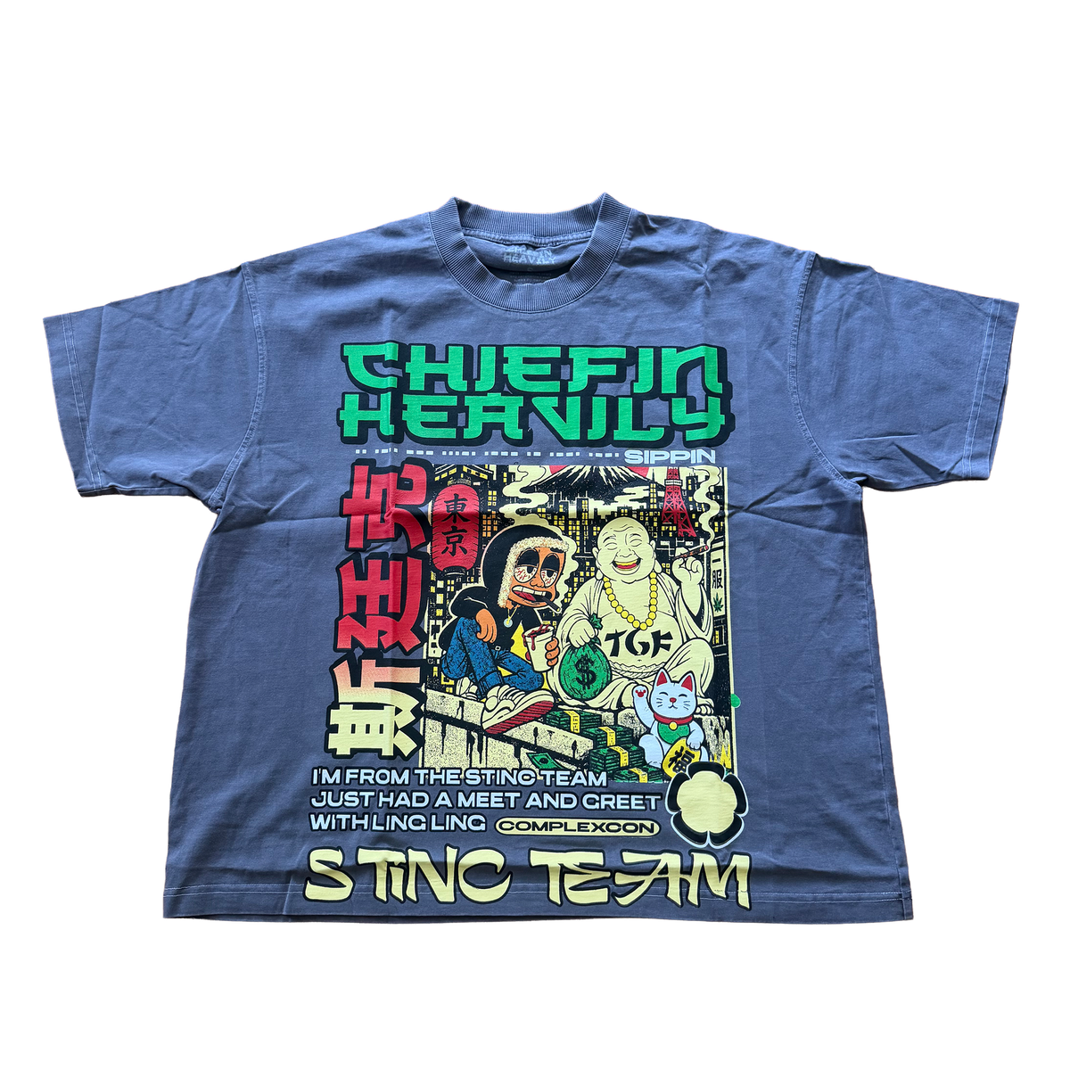 Stinc Team x Chiefin Heavily ComplexCon Grey Tee